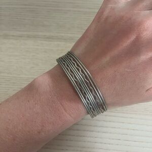 Elegant Silver Bangle Bracelet